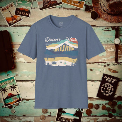 Vintage Utah Life Elevated T-Shirt Heather Indigo / S