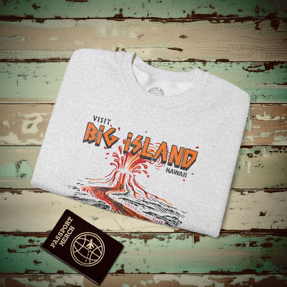Vintage Visit Big Island, Hawaii Crewneck Ash / S