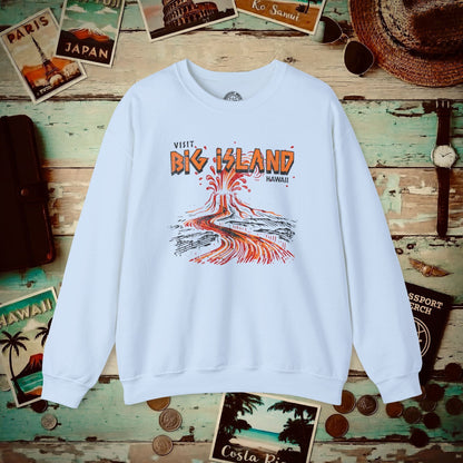 Vintage Visit Big Island, Hawaii Crewneck Light Blue / S