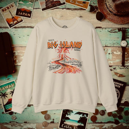 Vintage Visit Big Island, Hawaii Crewneck Sand / S