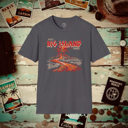 Vintage Visit Big Island, Hawaii T-Shirt Charcoal / S