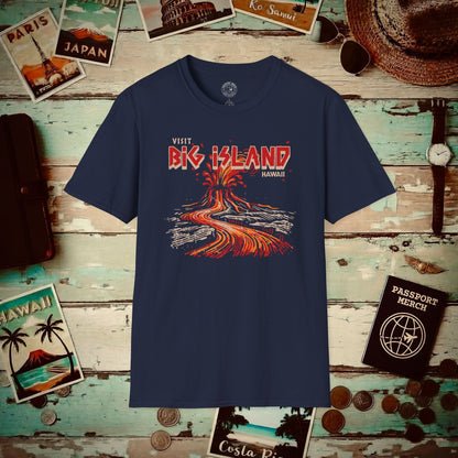 Vintage Visit Big Island, Hawaii T-Shirt Navy / S