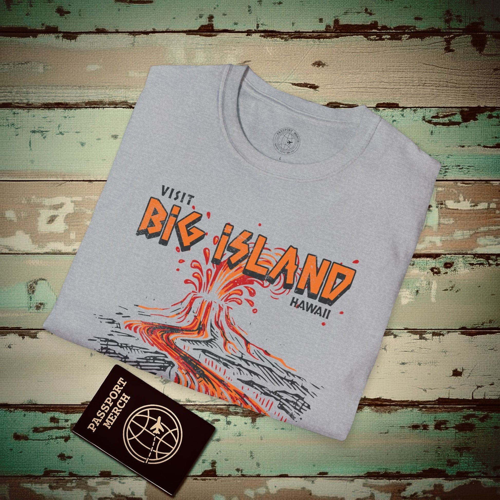 Vintage Visit Big Island, Hawaii T-Shirt Sport Grey / S