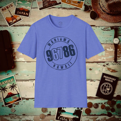 Vintage Wahiawa Zip Code ("67" Pop Culture Edition), Hawaii T-Shirt Heather Royal / S