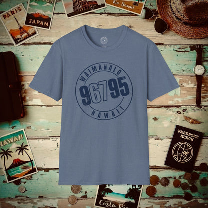 Vintage Waimanalo Zip Code ("67" Pop Culture Edition), Hawaii T-Shirt Heather Indigo / S