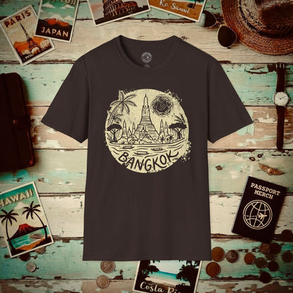 Vintage Wat Arun, Bangkok, Thailand T-Shirt Dark Chocolate / S