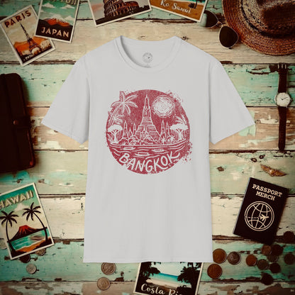 Vintage Wat Arun, Bangkok, Thailand T-Shirt Ice Grey / S