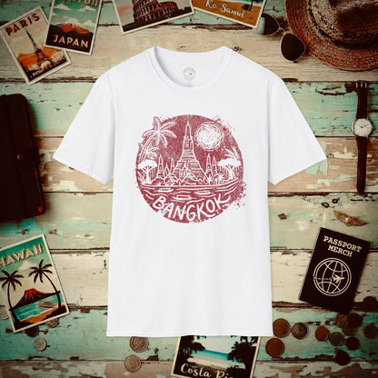Vintage Wat Arun, Bangkok, Thailand T-Shirt White / S