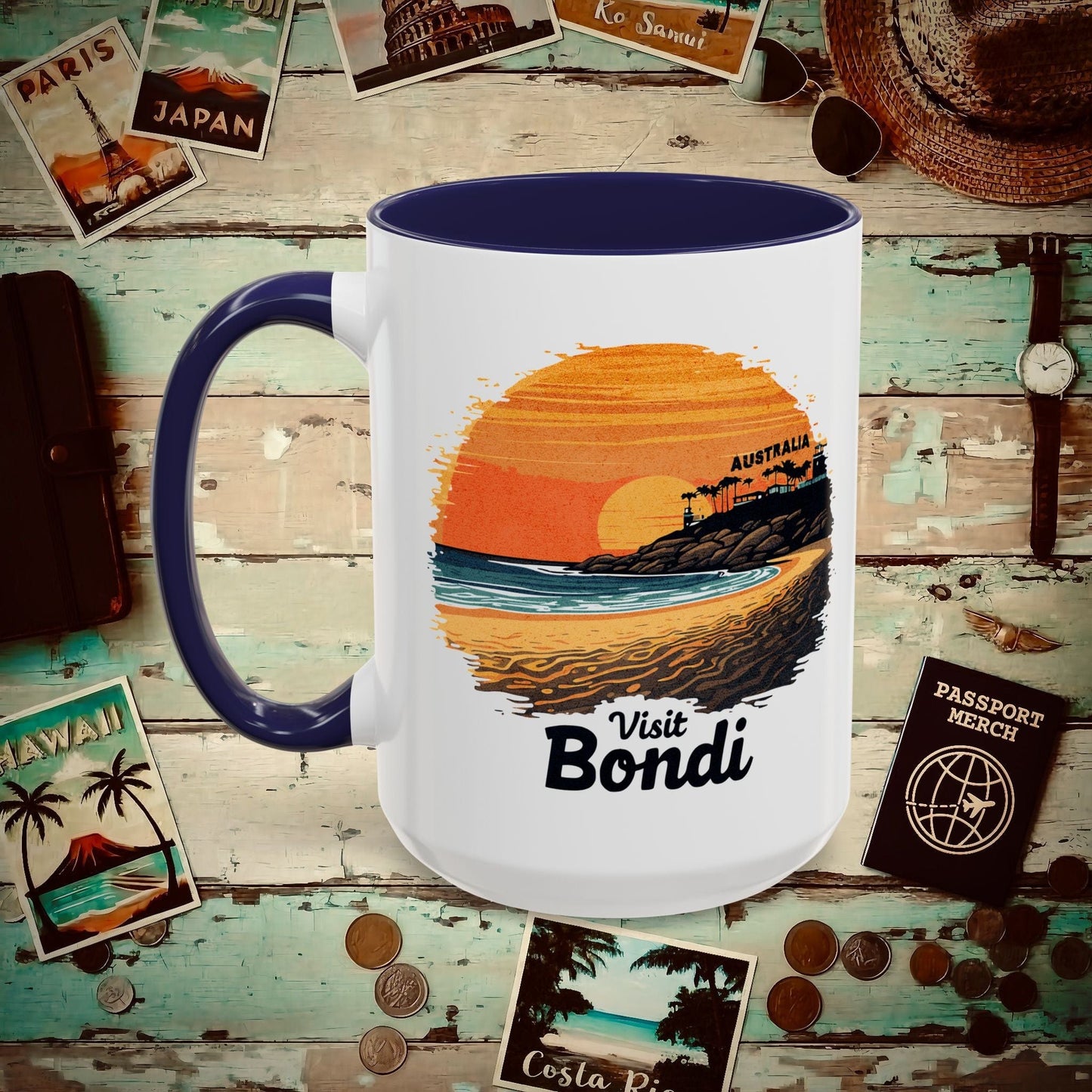 Visit Bondi Beach, Australia 15oz Mug Navy / 15oz
