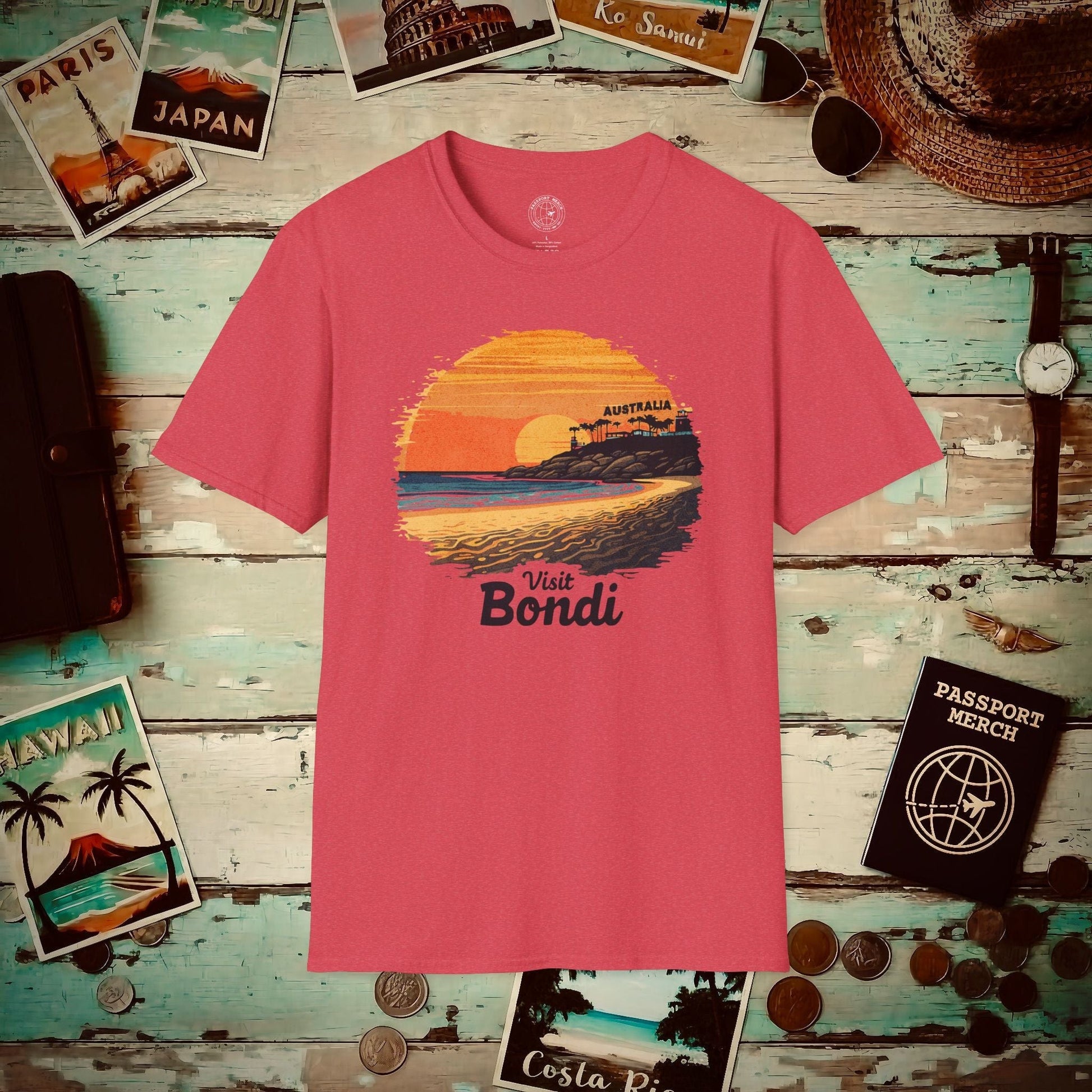 Visit Bondi Beach, Australia T-Shirt Heather Red / S