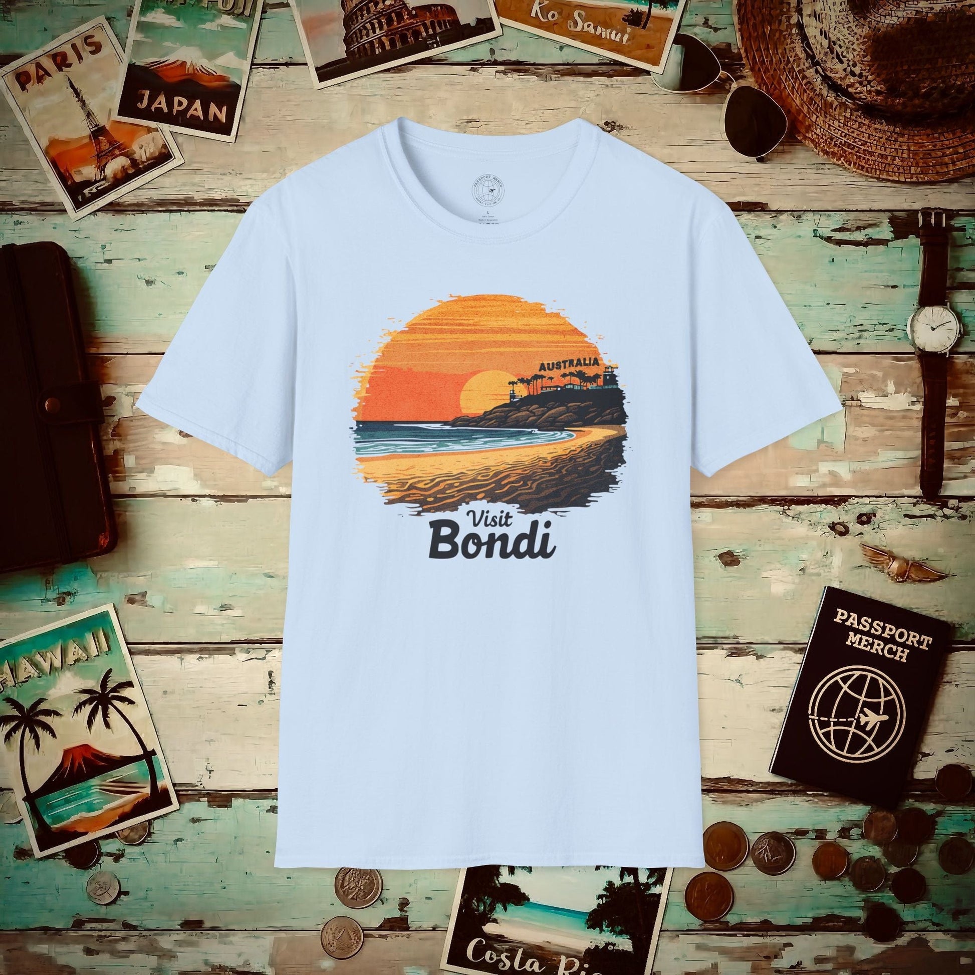 Visit Bondi Beach, Australia T-Shirt Light Blue / S