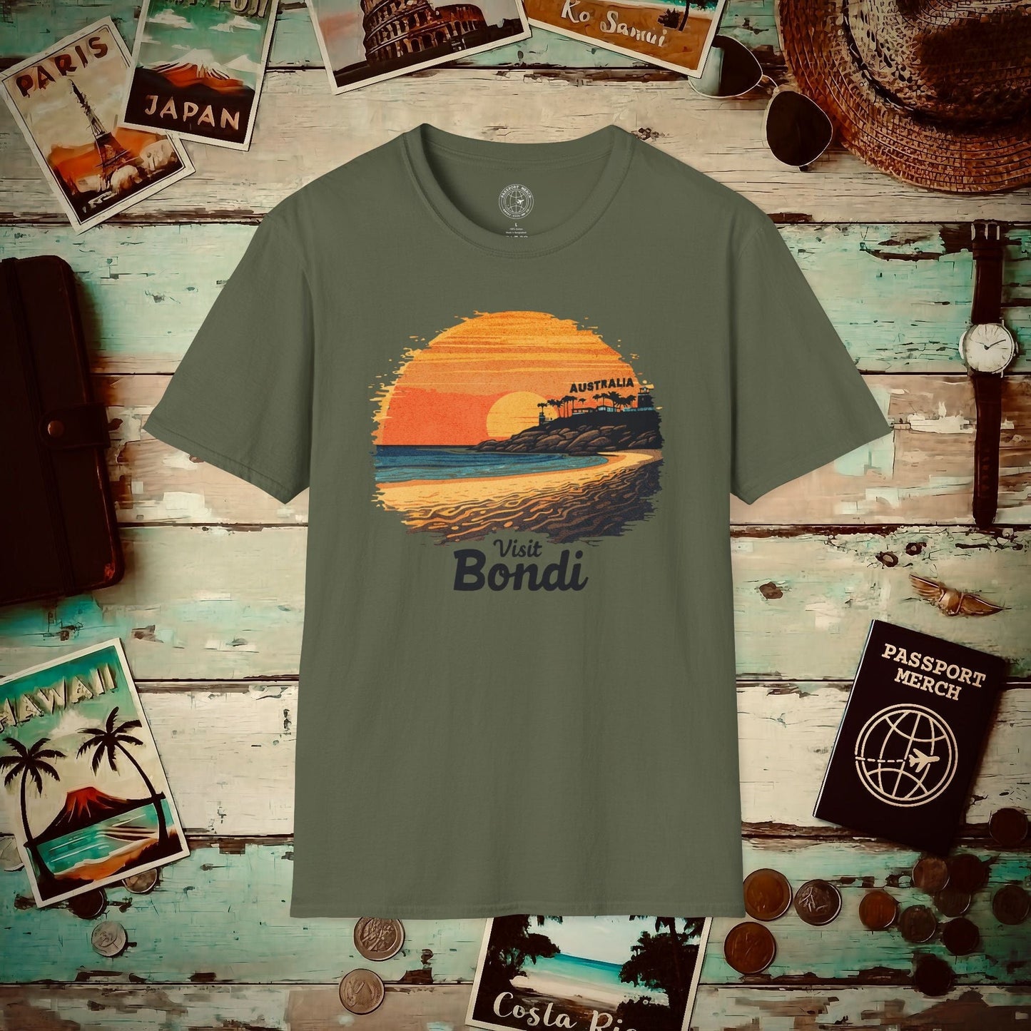 Visit Bondi Beach, Australia T-Shirt Military Green / S