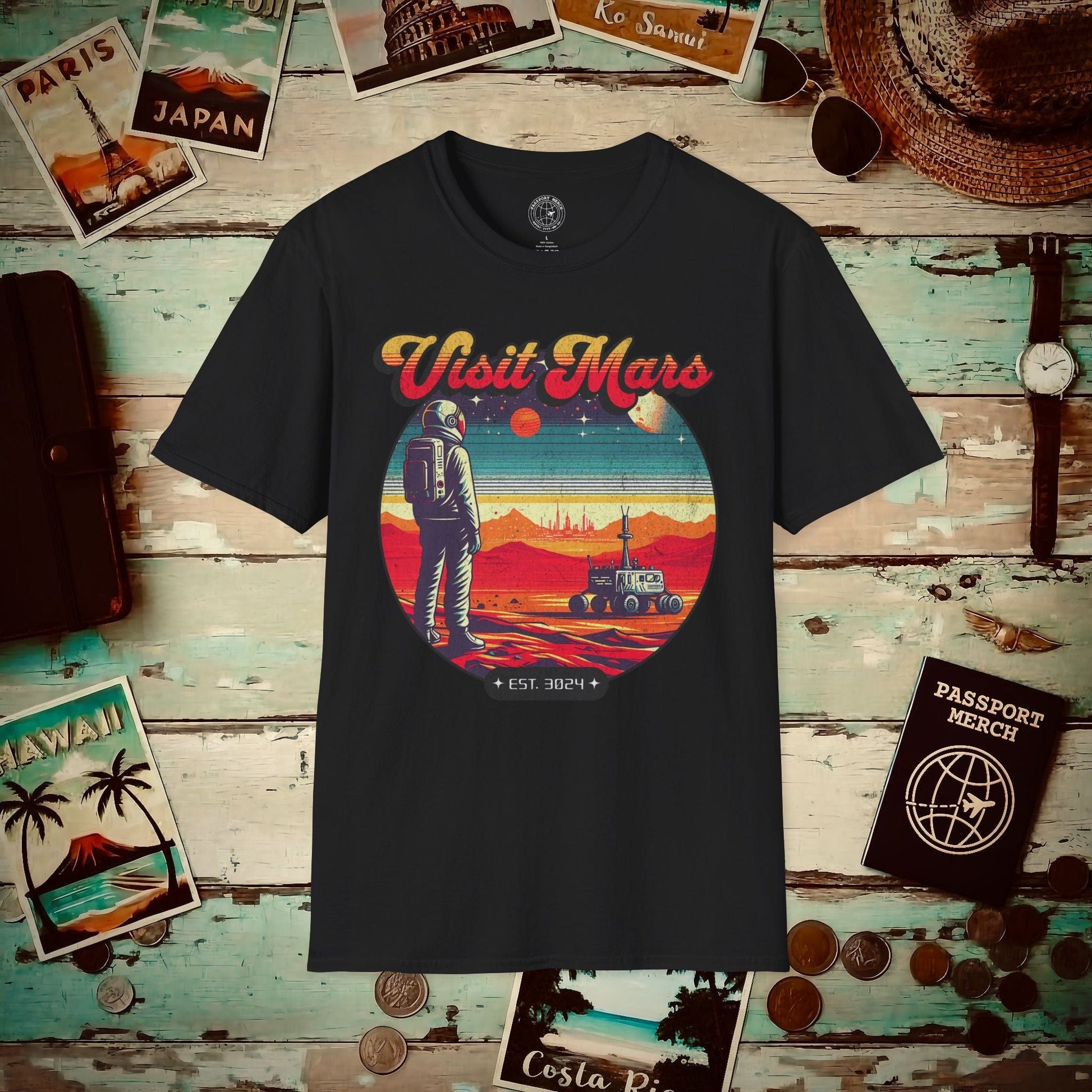Visit Mars, Est. 3024 T-Shirt Black / S