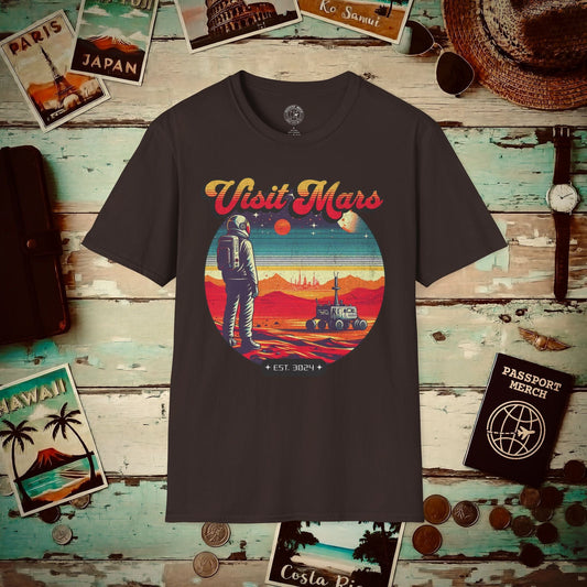 Visit Mars, Est. 3024 T-Shirt Dark Chocolate / S