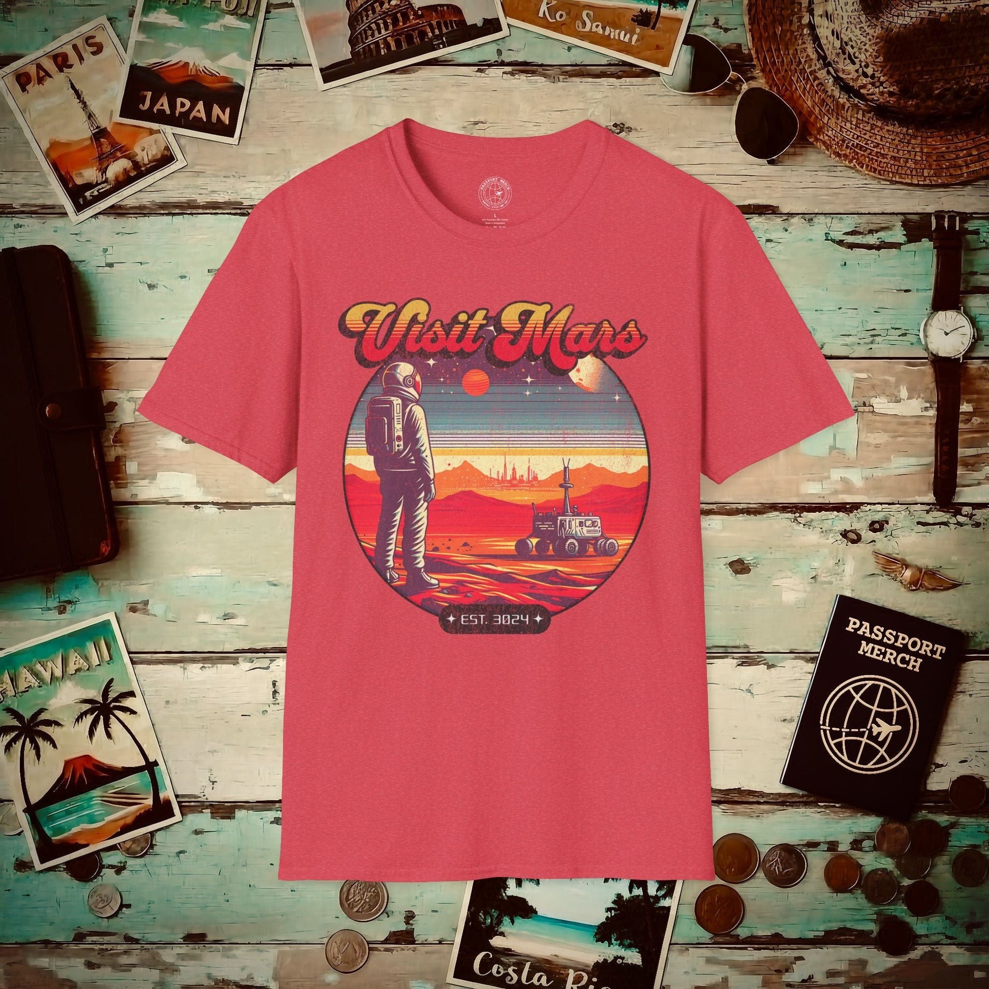 Visit Mars, Est. 3024 T-Shirt Heather Red / S