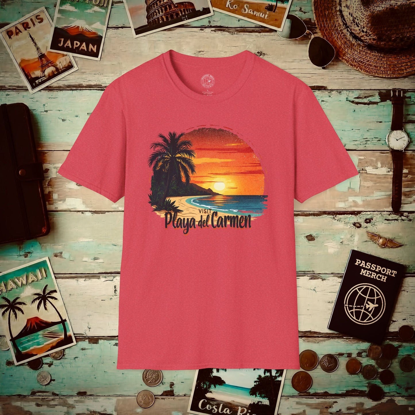 Visit Playa del Carmen, Mexico T-Shirt Heather Red / S