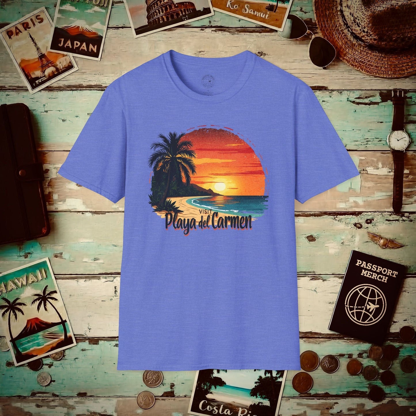Visit Playa del Carmen, Mexico T-Shirt Heather Royal / S