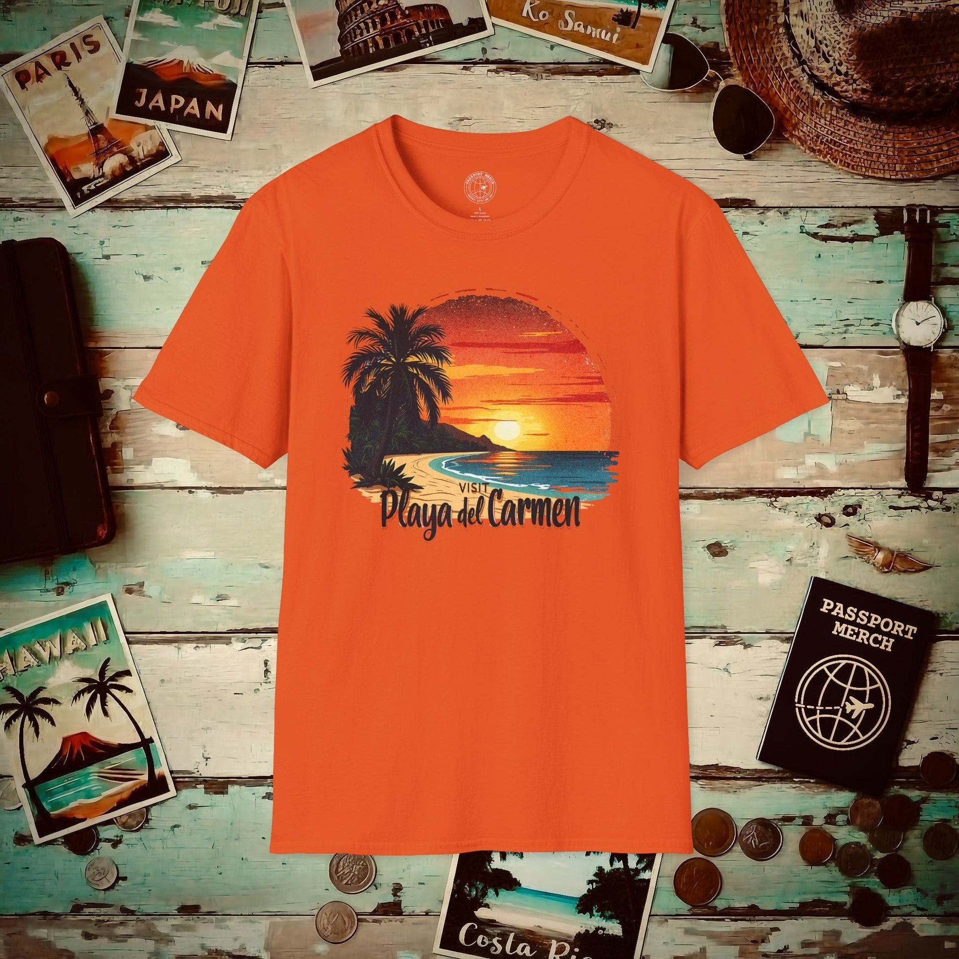 Visit Playa del Carmen, Mexico T-Shirt Orange / S