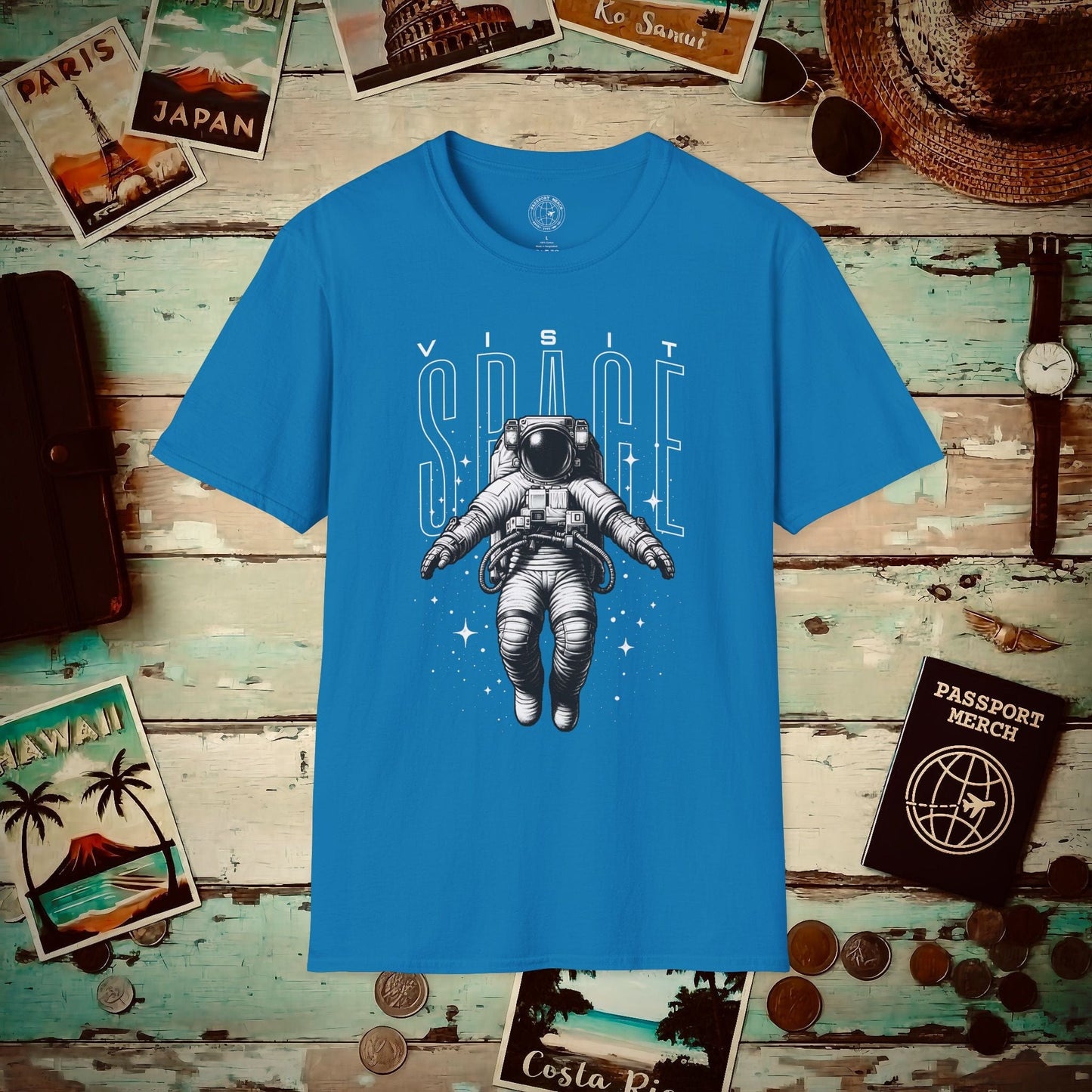 Visit Space Astronaut T-Shirt Sapphire / S