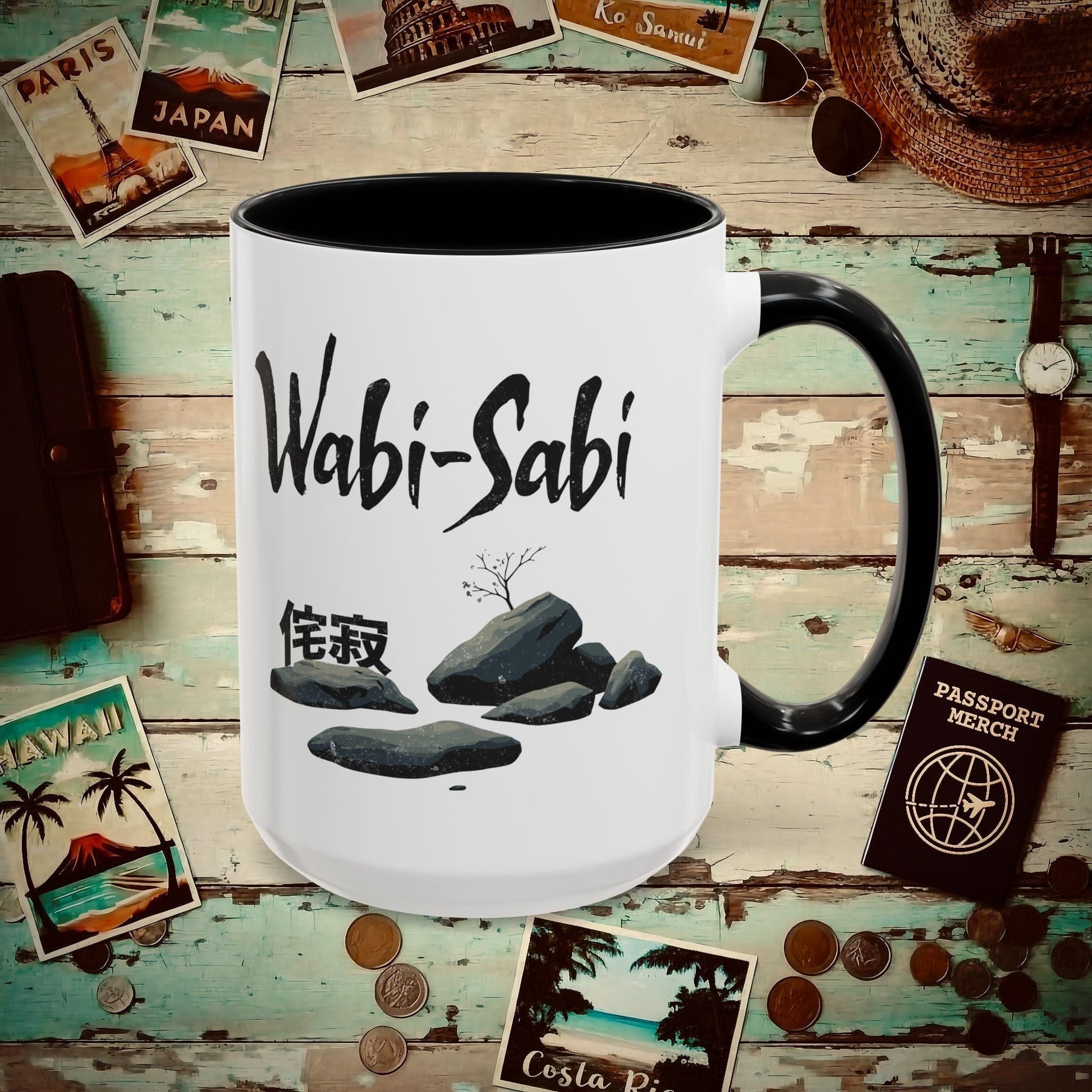 Wabi-Sabi, Japan 15oz Mug Black / 15oz