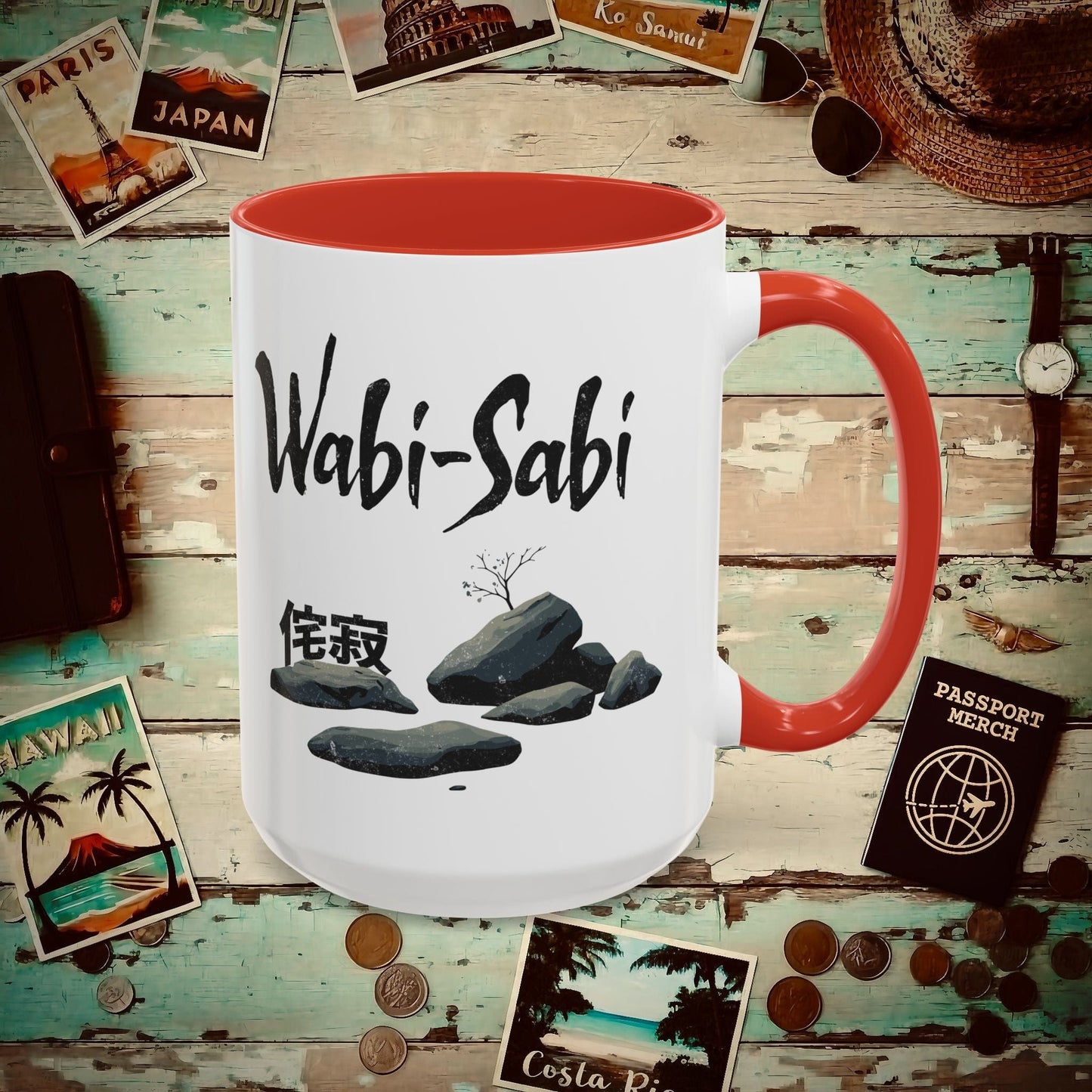 Wabi-Sabi, Japan 15oz Mug Red / 15oz