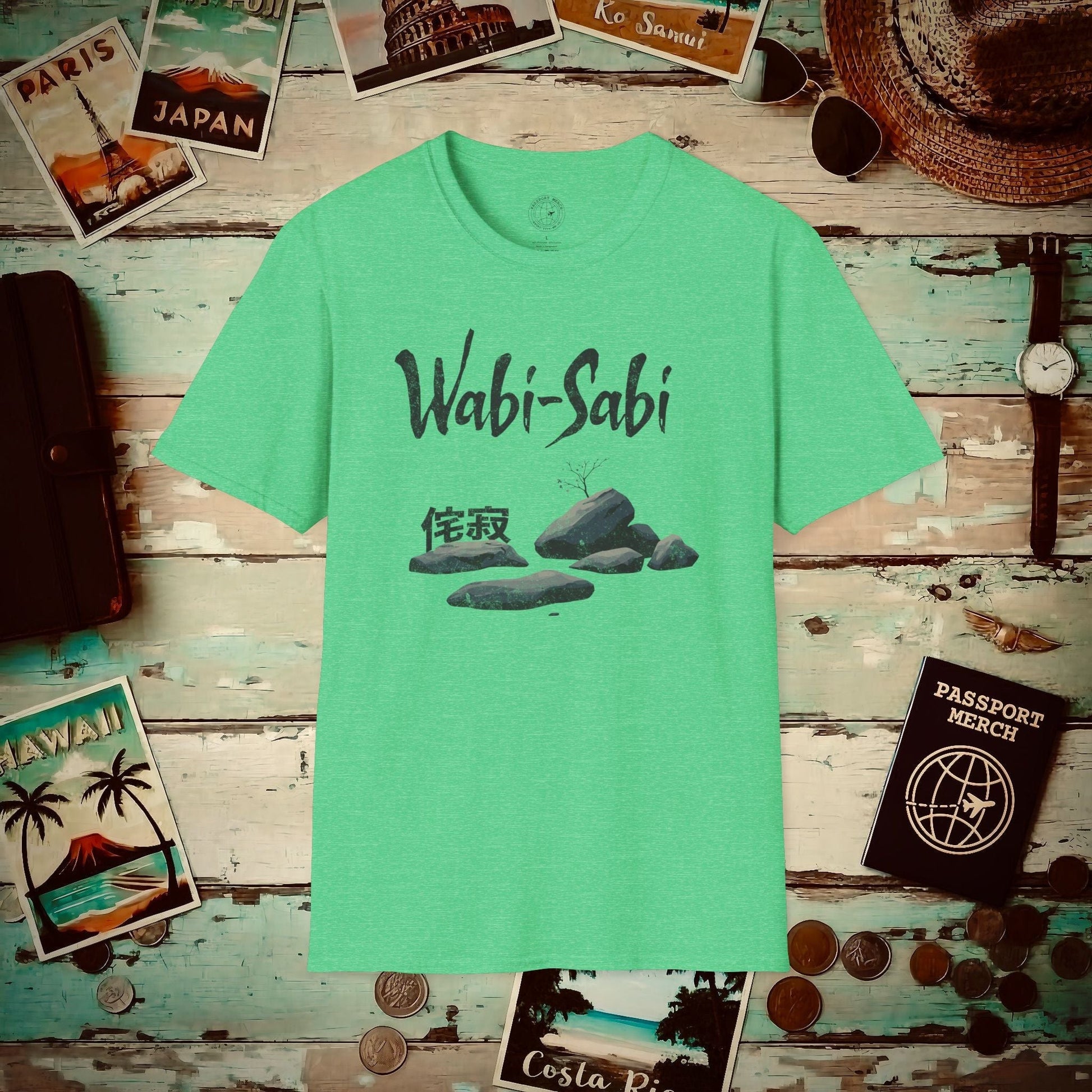 Wabi-Sabi, Japan T-Shirt Heather Irish Green / S