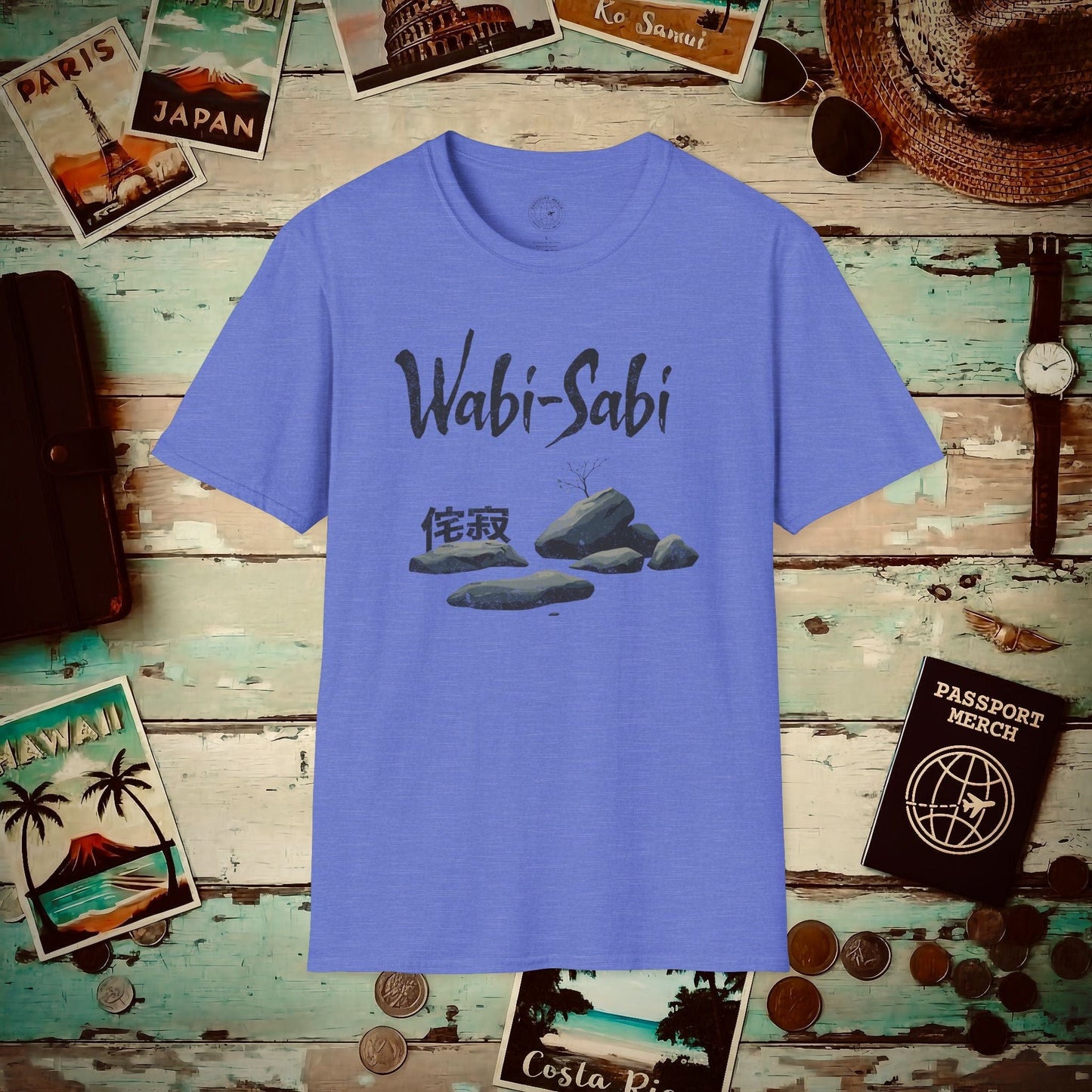 Wabi-Sabi, Japan T-Shirt Heather Royal / S