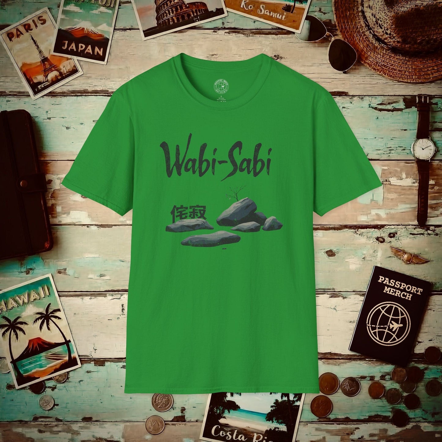 Wabi-Sabi, Japan T-Shirt Irish Green / S