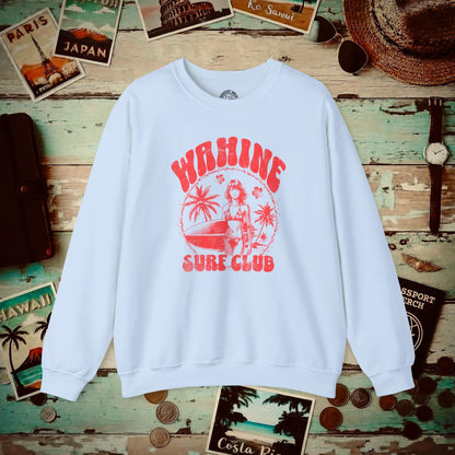 Wahine Surf Club, Hawaii Crewneck Light Blue / S