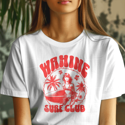 Wahine Surf Club, Hawaii T-Shirt White / S