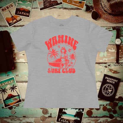 Wahine Surf Club, Hawaii, Womens Fit T-Shirt Athletic Heather / S