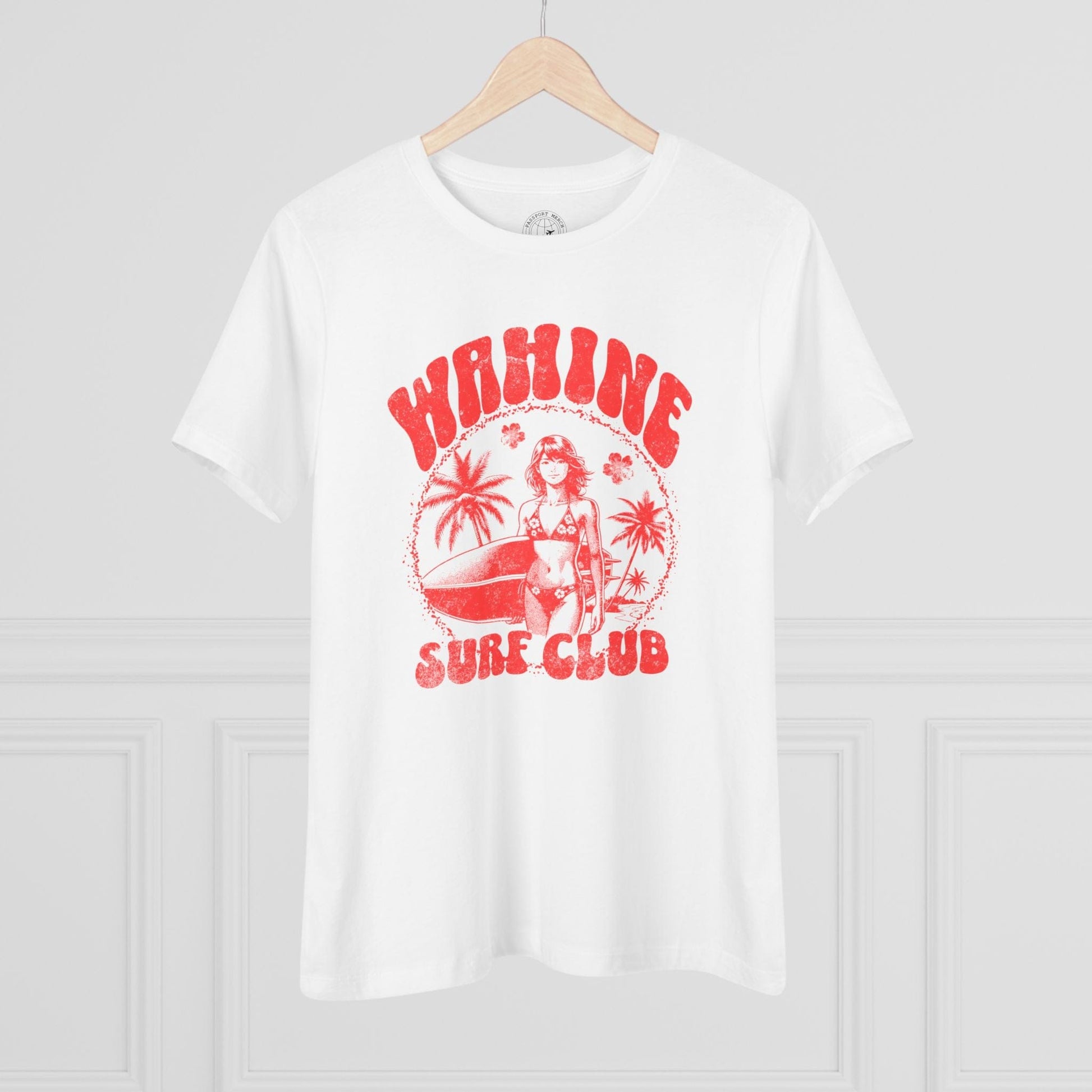 Wahine Surf Club, Hawaii, Womens Fit T-Shirt White / S