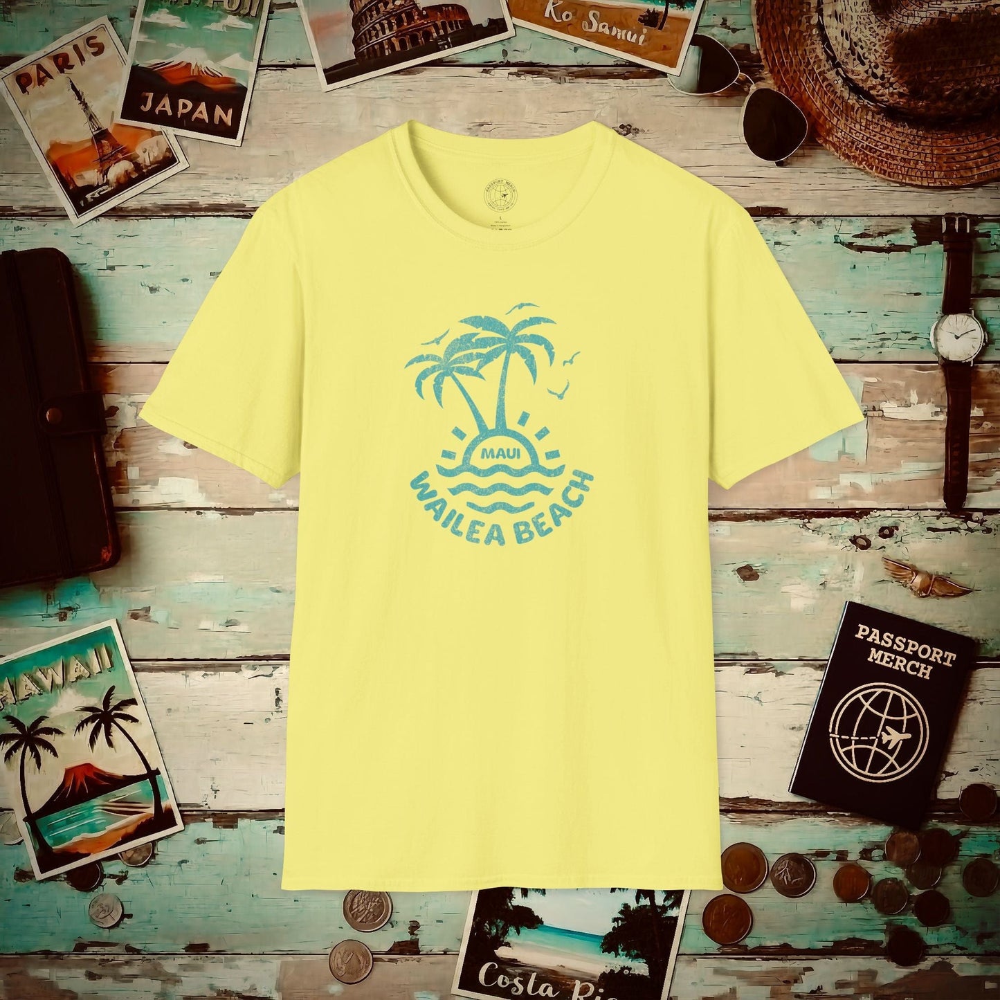 Wailea Beach, Maui Hawaii T-Shirt Cornsilk / S
