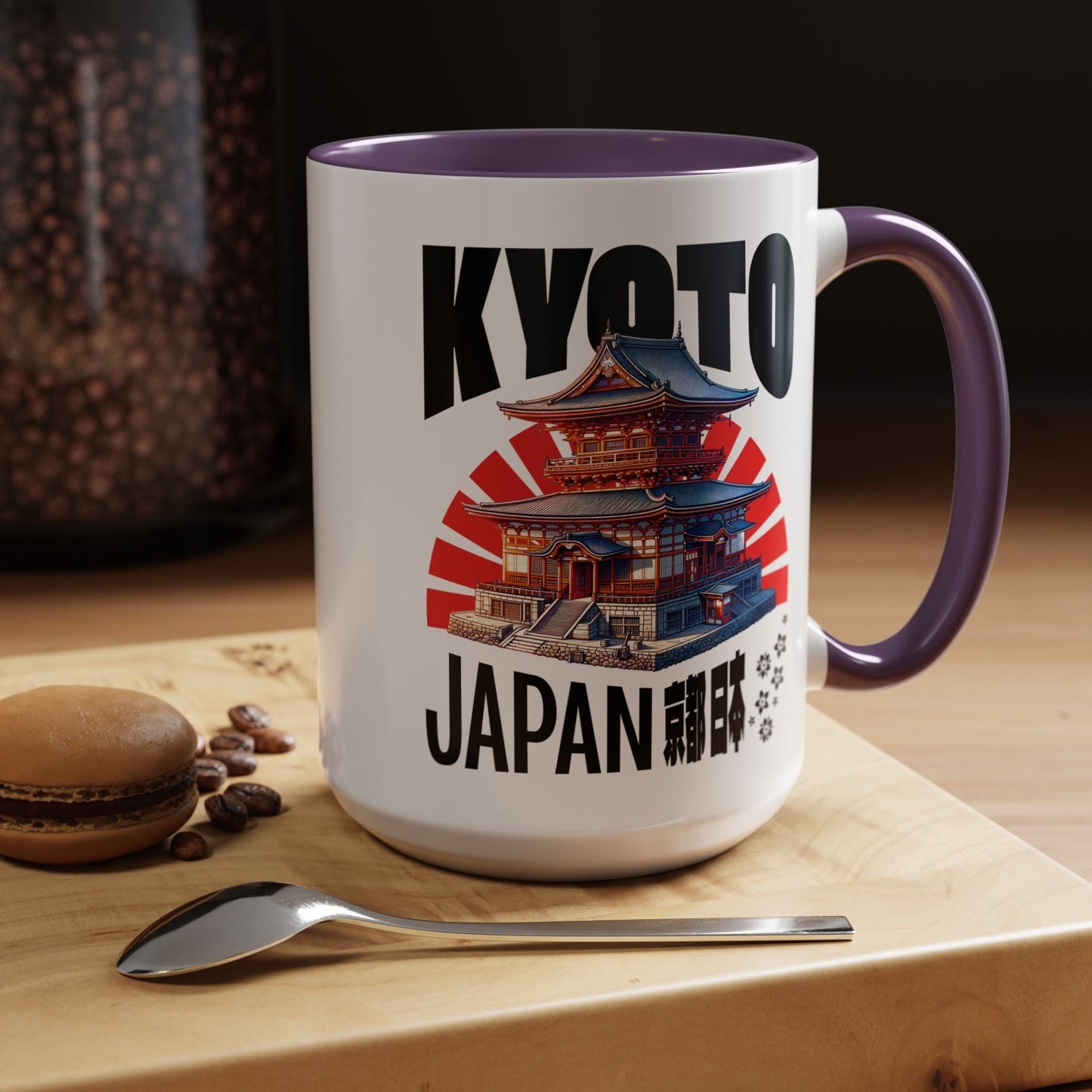 Wander Kyoto Japan Temple 15oz Mug Purple / 15oz