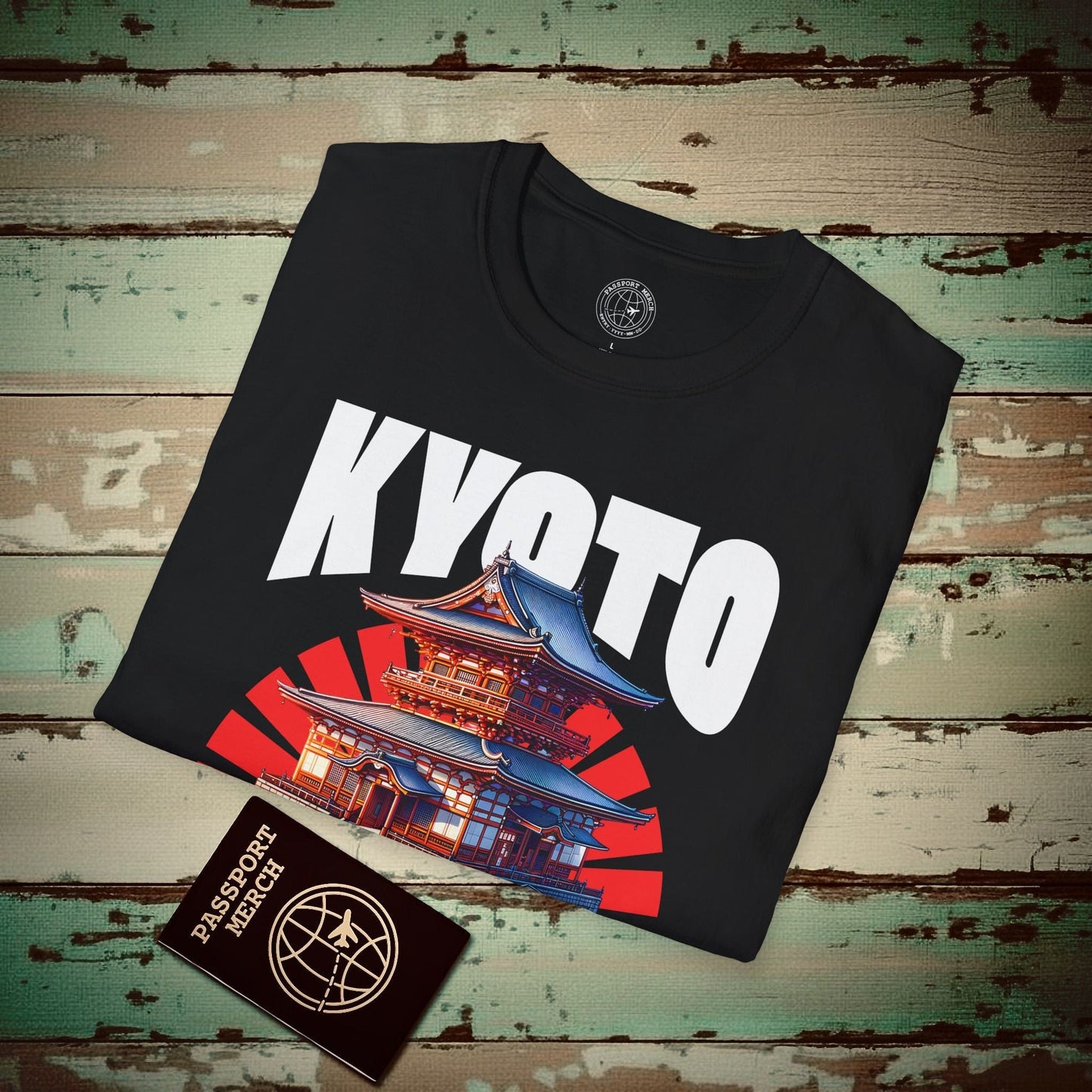 Wander Kyoto Japan Temple T-Shirt Black / S