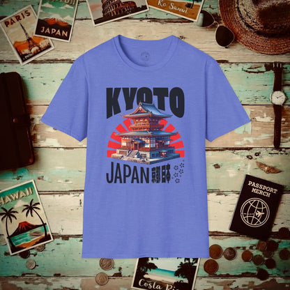 Wander Kyoto Japan Temple T-Shirt Heather Royal / S