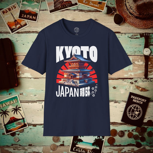 Wander Kyoto Japan Temple T-Shirt Navy / S