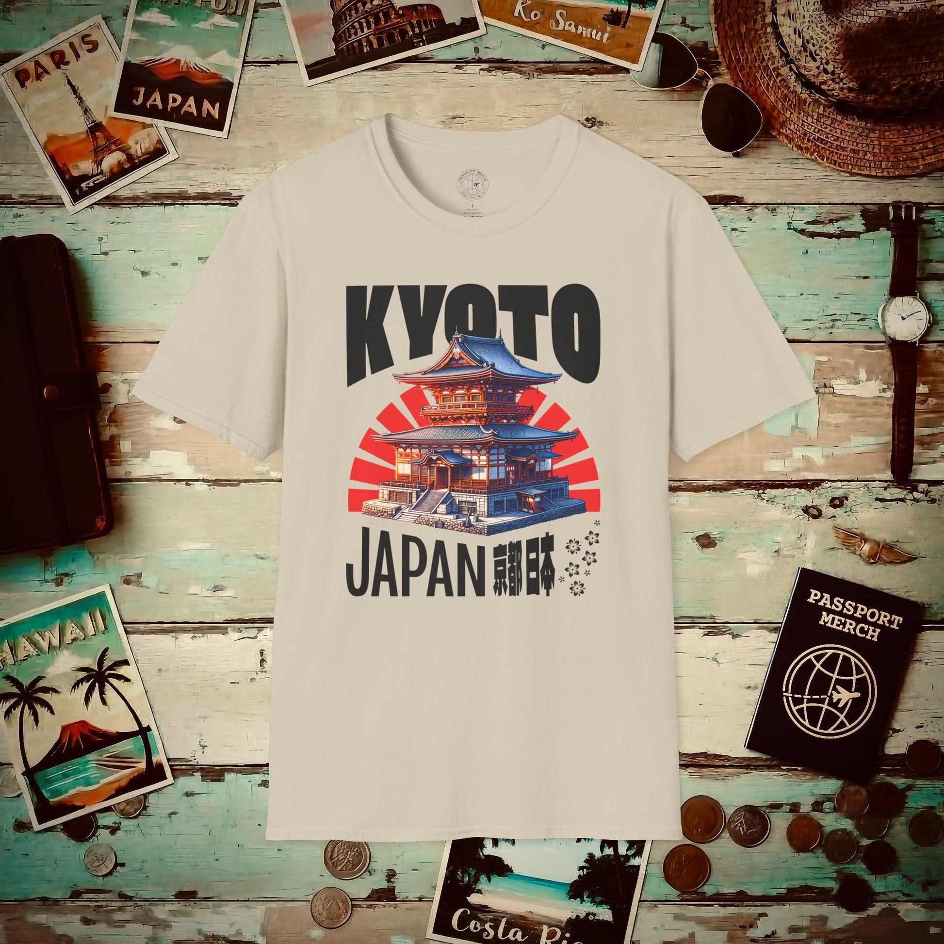 Wander Kyoto Japan Temple T-Shirt Sand / S