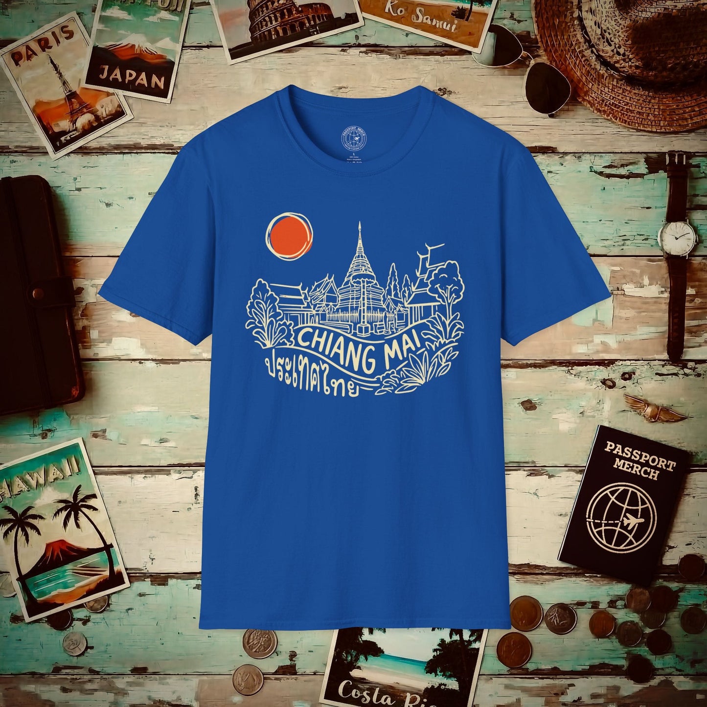 Wat Phra That Doi Suthep Sunrise, Chiang Mai, Thailand T-Shirt Royal / S