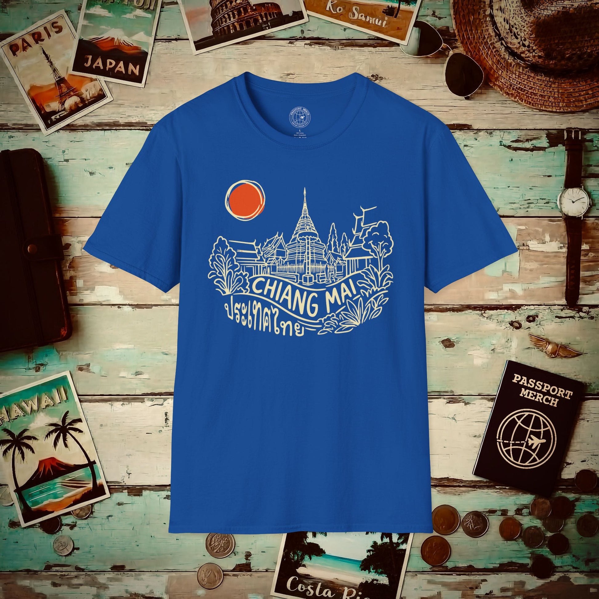 Wat Phra That Doi Suthep Sunrise, Chiang Mai, Thailand T-Shirt Royal / S