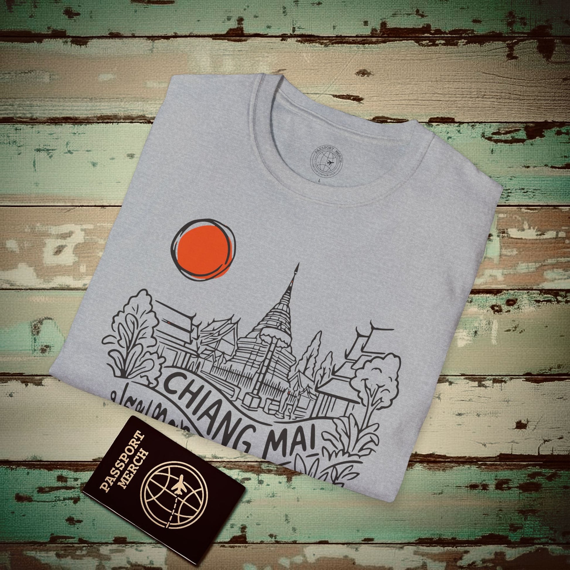 Wat Phra That Doi Suthep Sunrise, Chiang Mai, Thailand T-Shirt Sport Grey / S