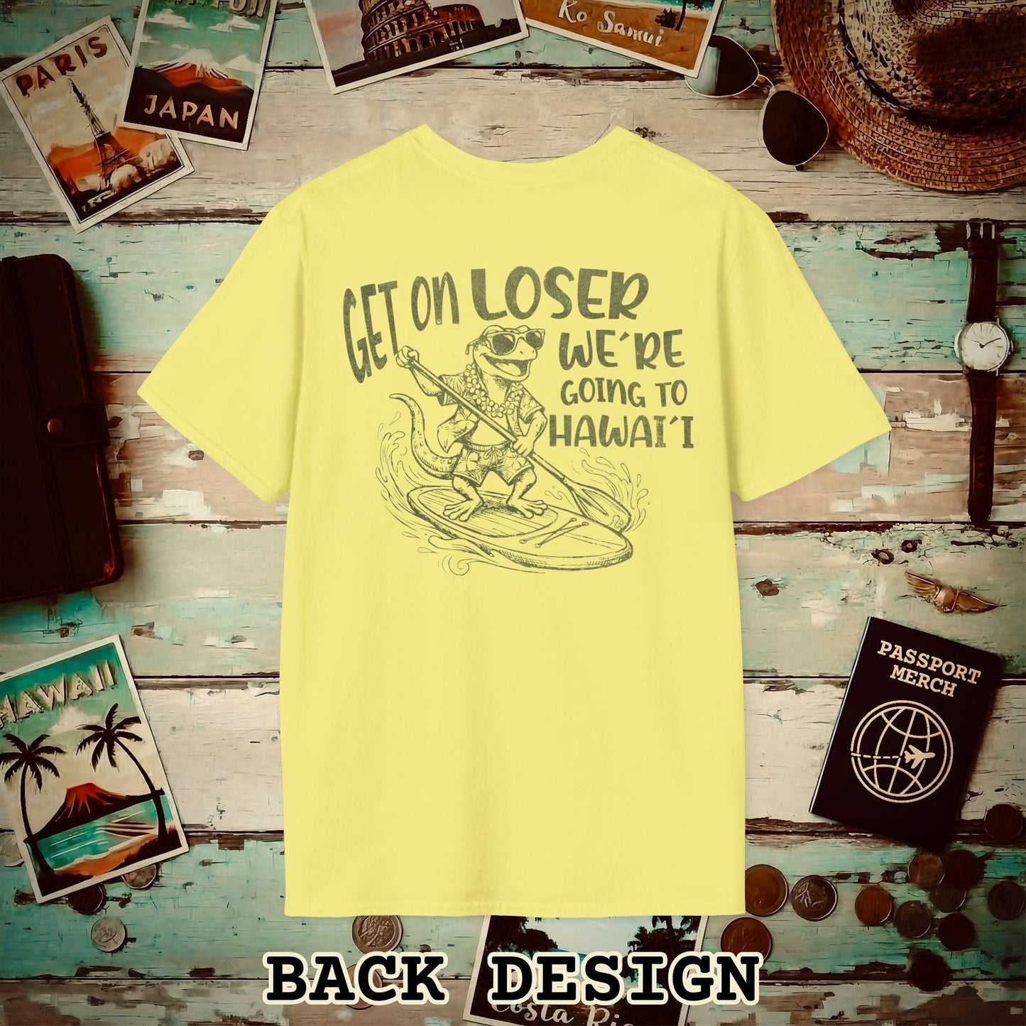 We're going to Hawaii Back Print T-Shirt Cornsilk / S