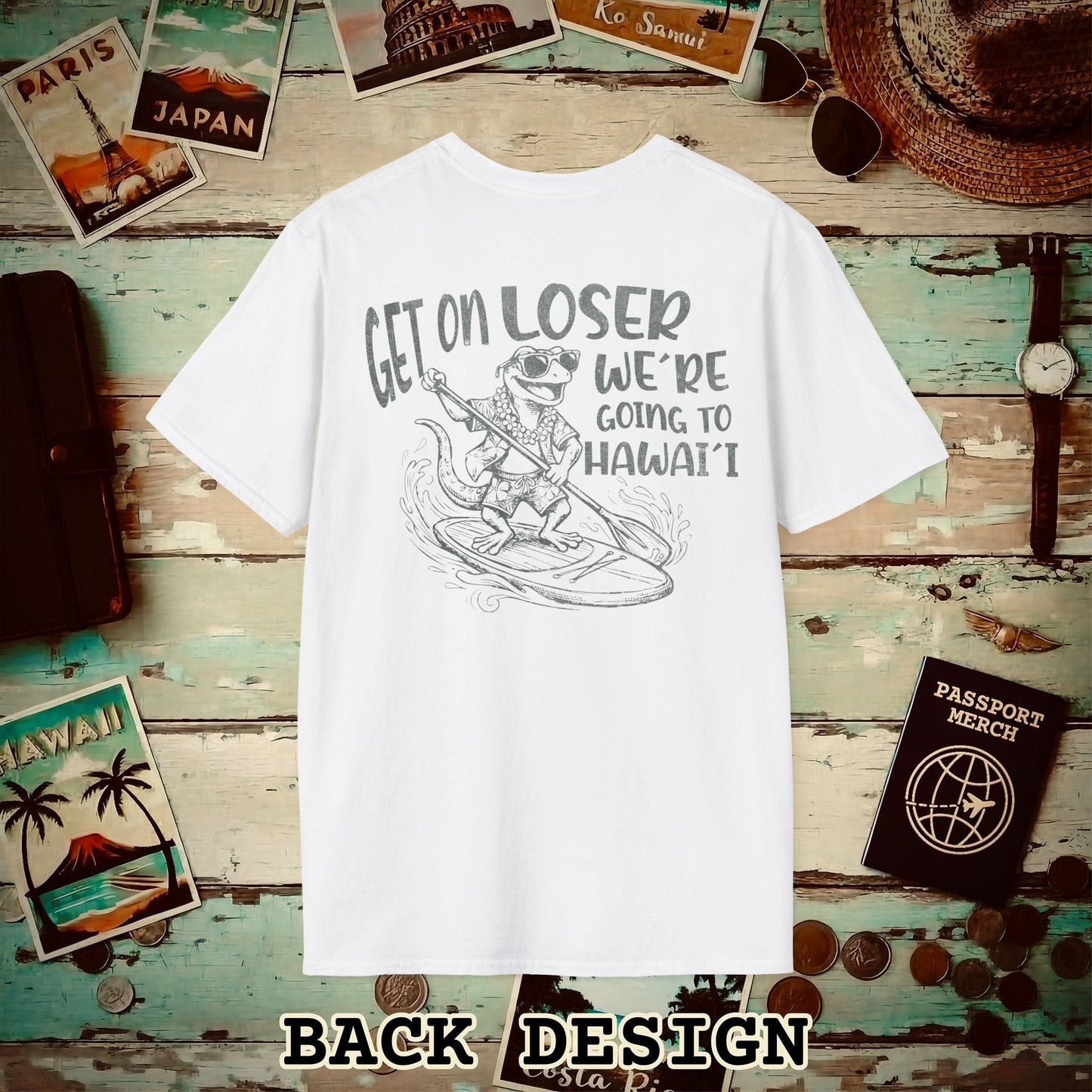 We're going to Hawaii Back Print T-Shirt White / S