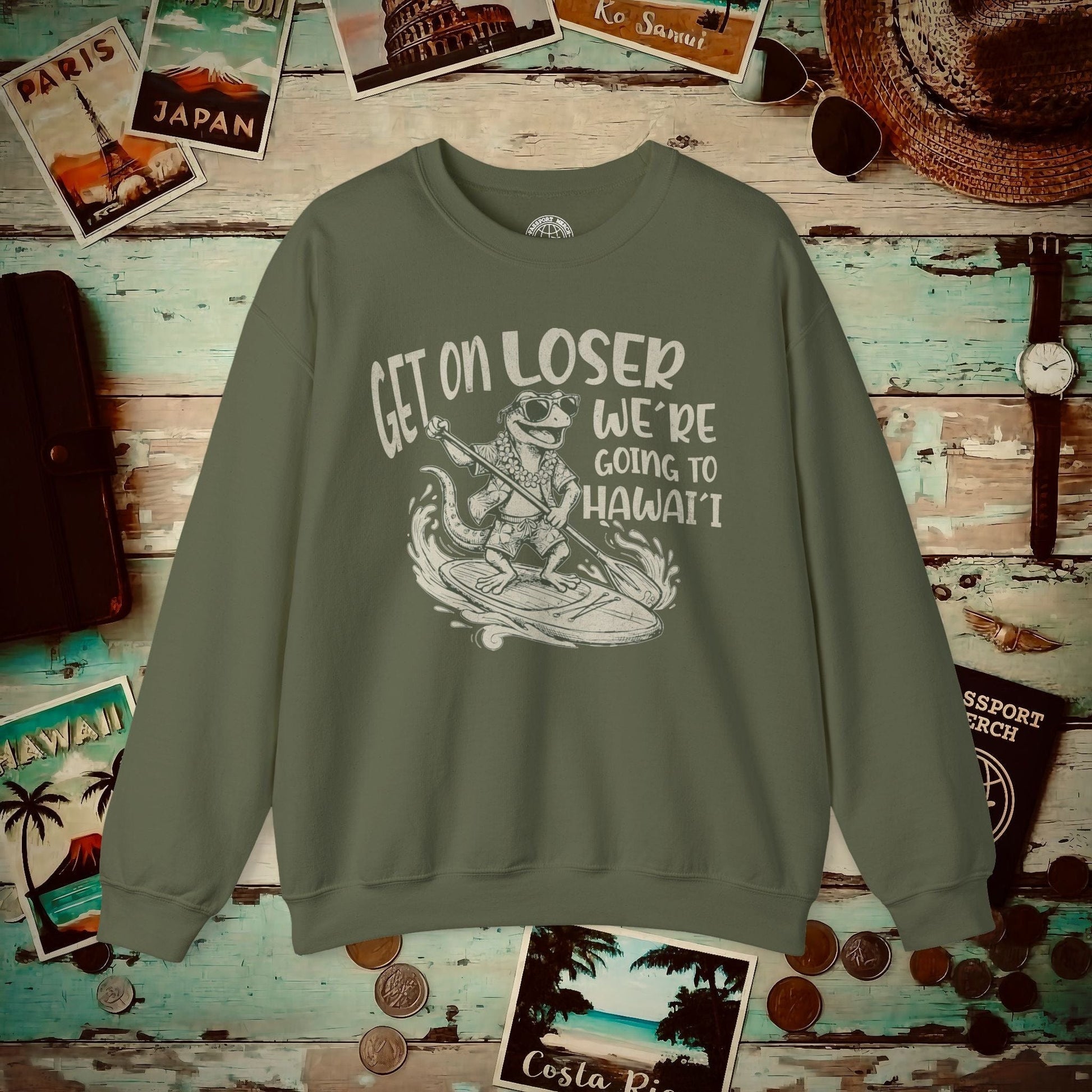 We're going to Hawaii Crewneck Military Green / S