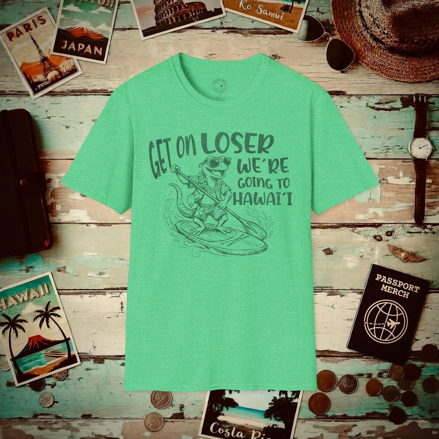 We're going to Hawaii T-Shirt Heather Irish Green / S