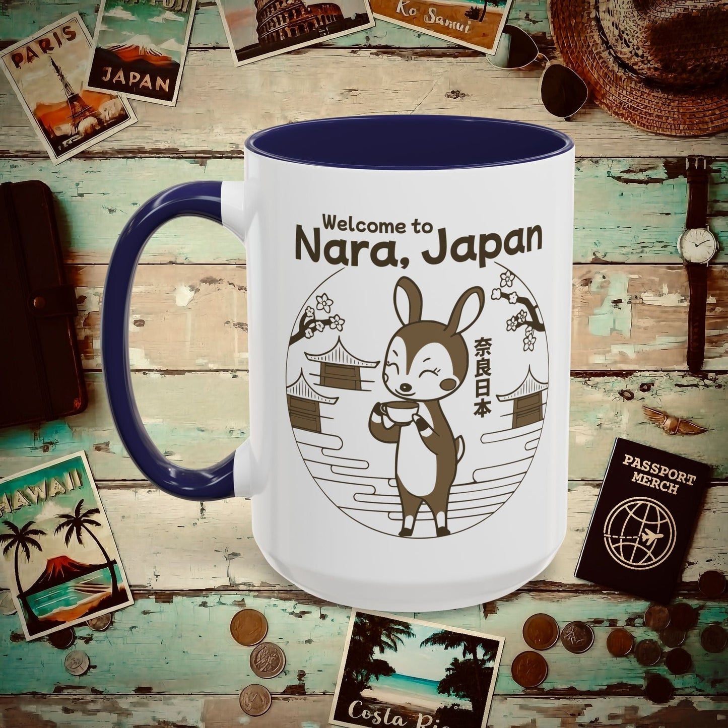 Welcome to Nara, Japan 15oz Mug Navy / 15oz