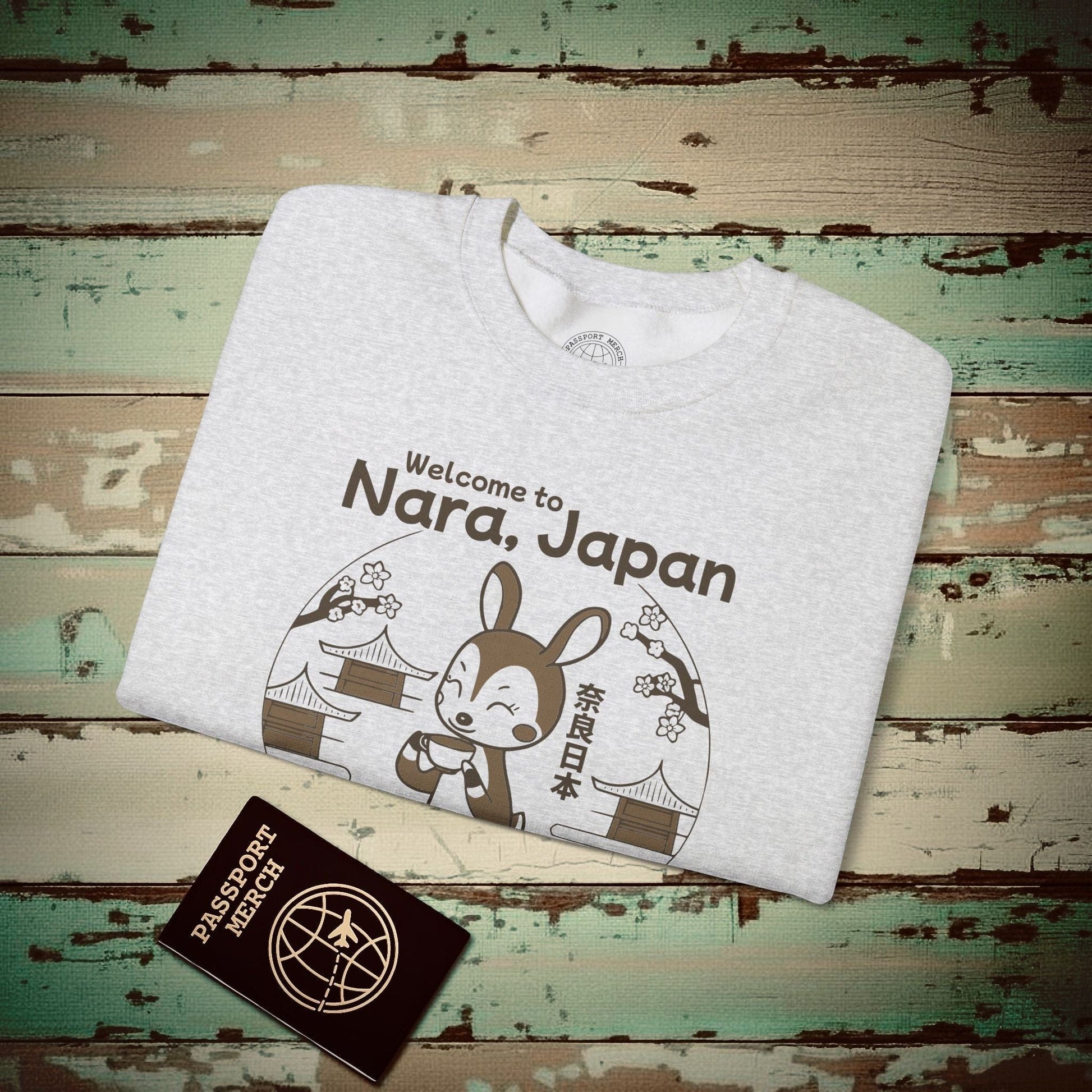 Welcome to Nara, Japan Crewneck Ash / S