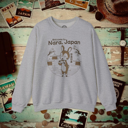 Welcome to Nara, Japan Crewneck Sport Grey / S