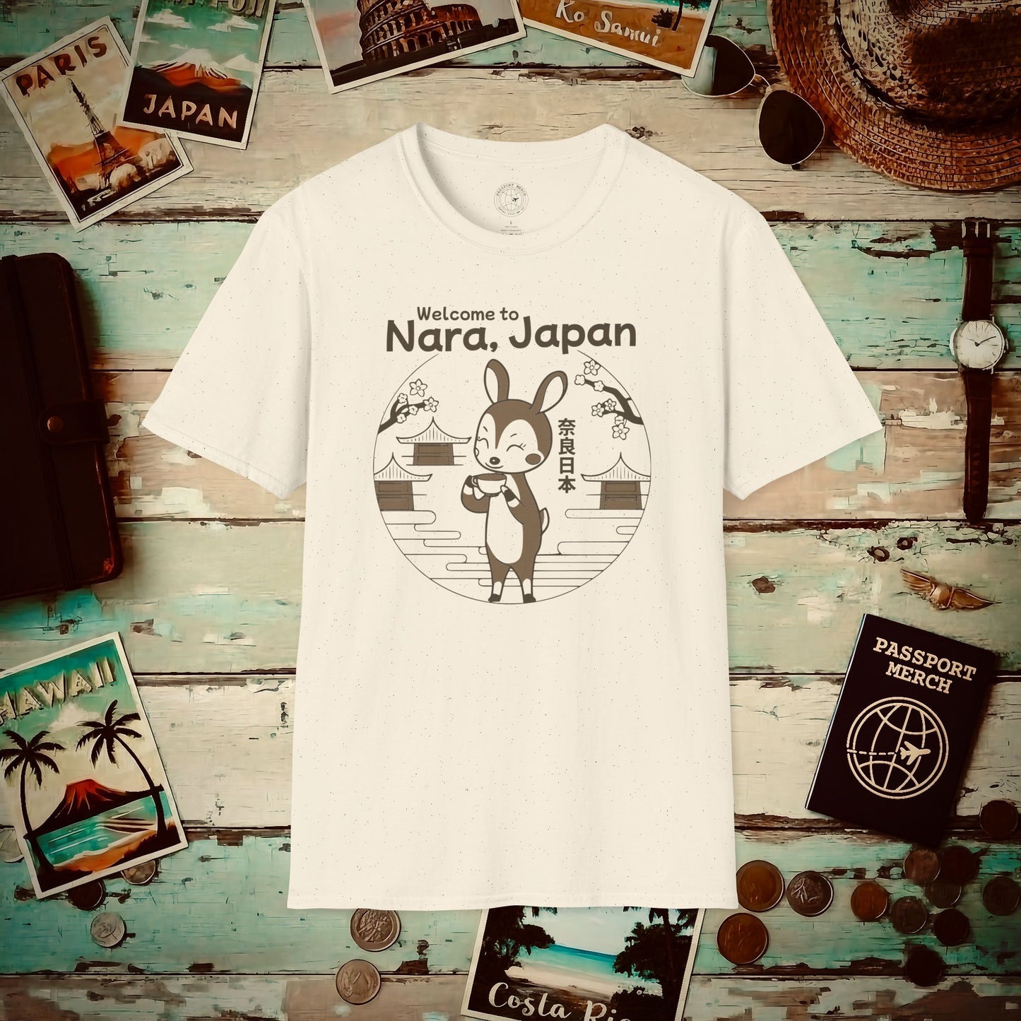 Welcome to Nara, Japan T-Shirt Natural / S