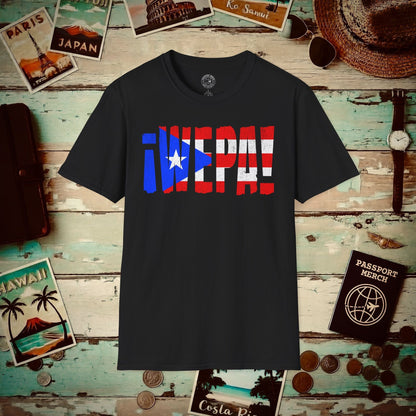 Wepa Puerto Rico Letter Flag T-Shirt Black / S